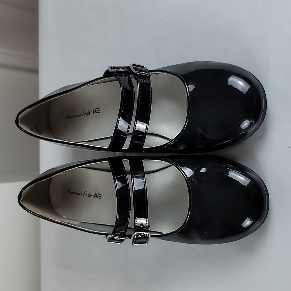 American Eagle Outfitters Shiny Black Kids Dress Shoes